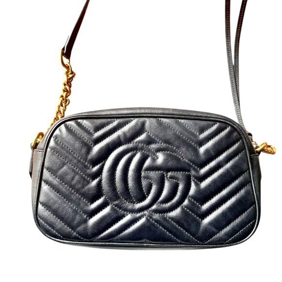 GUCCI GG Marmont Camera Crossbody Bag Black - Picture 4 of 7